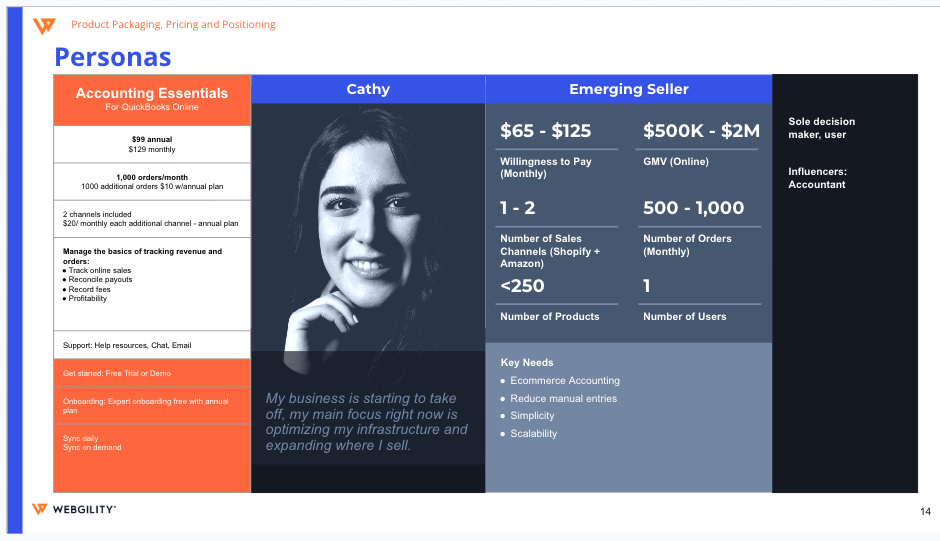 Webgility buyer persona 1